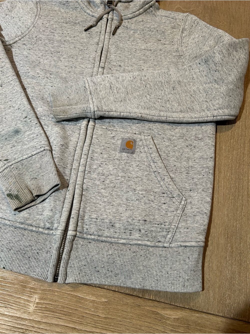 Carhartt Light Heather Gray Men’s Zip-Up Hoodie